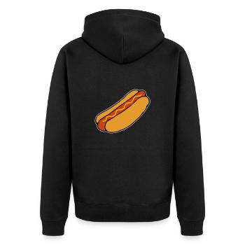 Hot dog - Veste à capuche bio Premium Unisexe - noir - Dos - Nico (187cm)