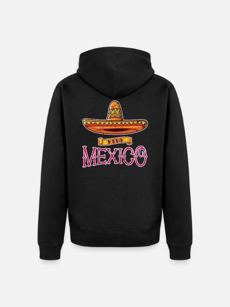 Mexico sombrero - Unisex Premium Organic Zip Hoodie - black