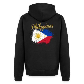 Philippines Philippine - Veste à capuche bio Premium Unisexe - noir - Dos - Nico (187cm)