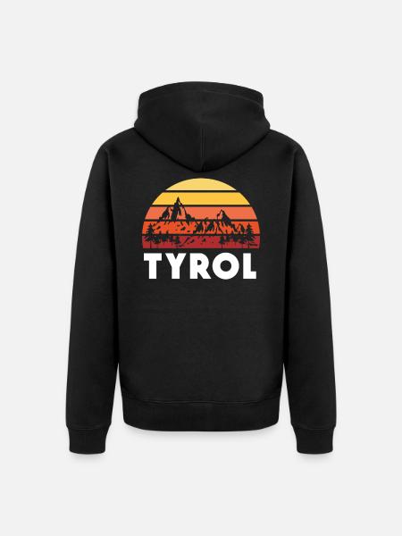 Tirol - Unisex Premium Organic Zip Hoodie - black