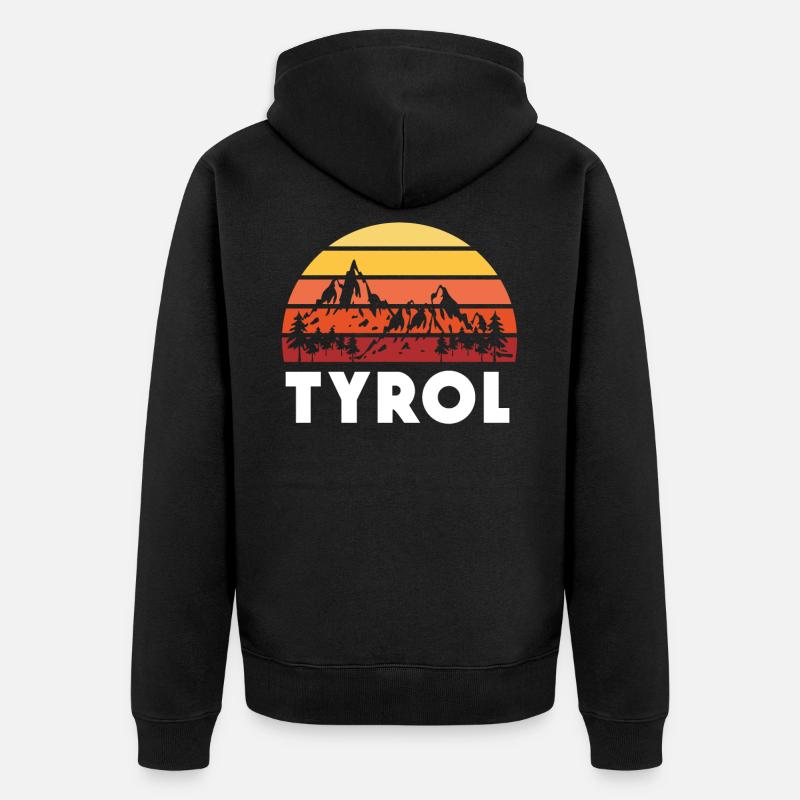 Tirol - Unisex Premium Bio Zip Hoodie - Schwarz