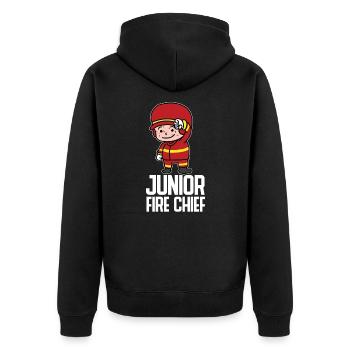 Pompier junior pompier cadeau enfant - Veste à capuche bio Premium Unisexe - noir - Dos - Nico (187cm)