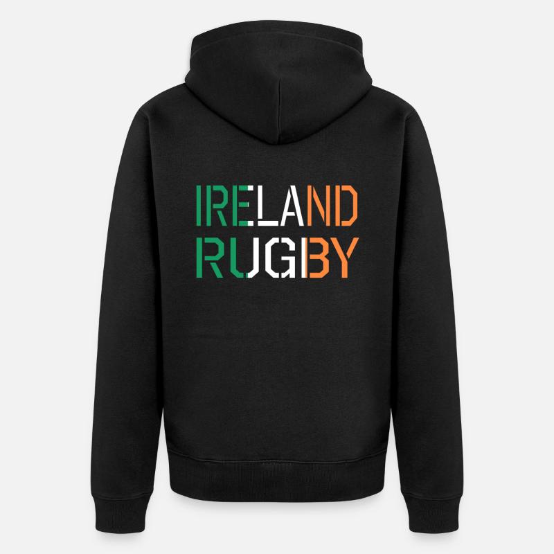 Irlande rugby - Veste à capuche bio Premium Unisexe - noir