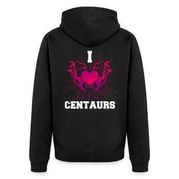 Centaur Centaurus griechische Mythologie Geschenk - Unisex Premium Bio Zip Hoodie - Schwarz - Hinten - Nico (187cm)