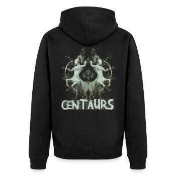Centaur Centaurus griechische Mythologie Geschenk - Unisex Premium Bio Zip Hoodie - Schwarz - Hinten - Nico (187cm)