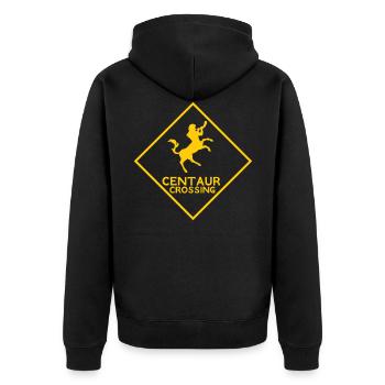 Centaur Centaurus griechische Mythologie Geschenk - Unisex Premium Bio Zip Hoodie - Schwarz - Hinten - Nico (187cm)