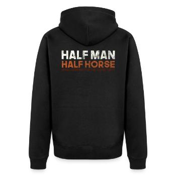 Centaur Centaurus griechische Mythologie Geschenk - Unisex Premium Bio Zip Hoodie - Schwarz - Hinten - Nico (187cm)