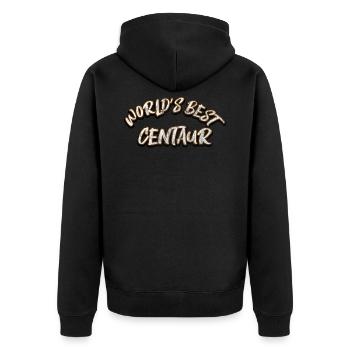 Centaur Centaurus griechische Mythologie Geschenk - Unisex Premium Bio Zip Hoodie - Schwarz - Hinten - Nico (187cm)