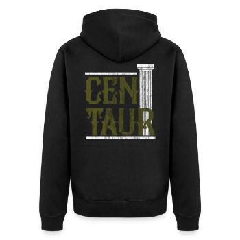 Centaur Centaurus griechische Mythologie Geschenk - Unisex Premium Bio Zip Hoodie - Schwarz - Hinten - Nico (187cm)