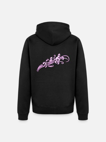 music - Unisex Premium Organic Zip Hoodie - black