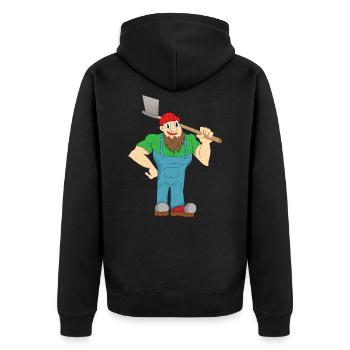 Bûcheron - cadeau de hache des montagnes des Alpes - Veste à capuche bio Premium Unisexe - noir - Dos - Nico (187cm)