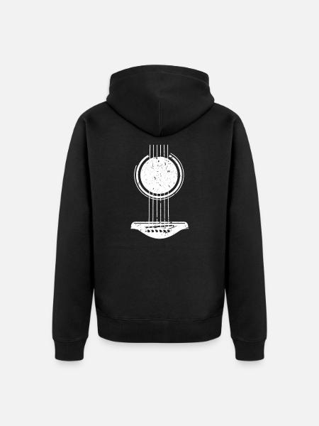 Guitar instrument gift - Unisex Premium Organic Zip Hoodie - black