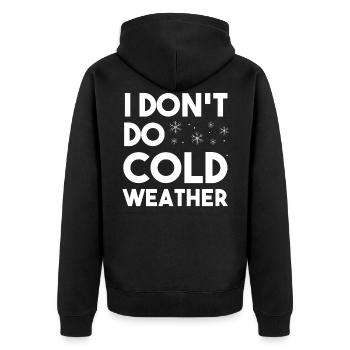 Cadeau de vacances d'hiver par temps froid - Veste à capuche bio Premium Unisexe - noir - Dos - Nico (187cm)
