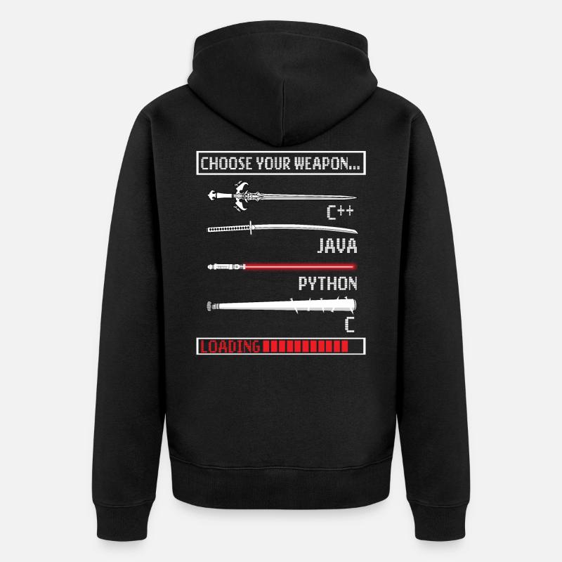 Programmierer Geschenk Java C Programmierung - Unisex Premium Bio Zip Hoodie - Schwarz