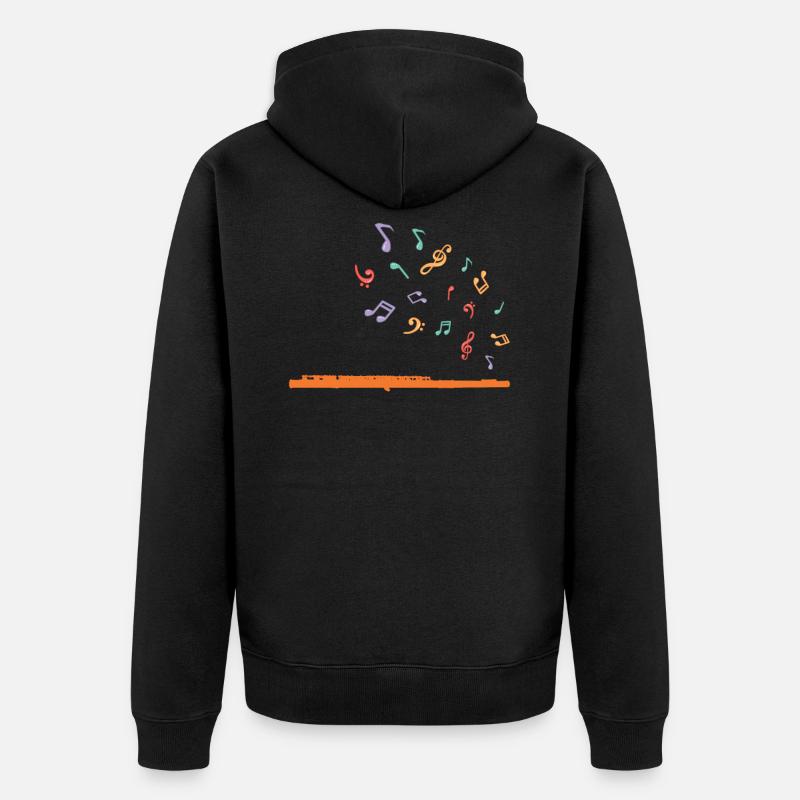 flûte - Veste à capuche bio Premium Unisexe - noir
