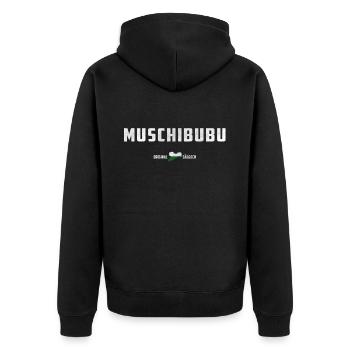 Muschibubu - dicton saxon drôle patrie Ossi - Veste à capuche bio Premium Unisexe - noir - Dos - Nico (187cm)
