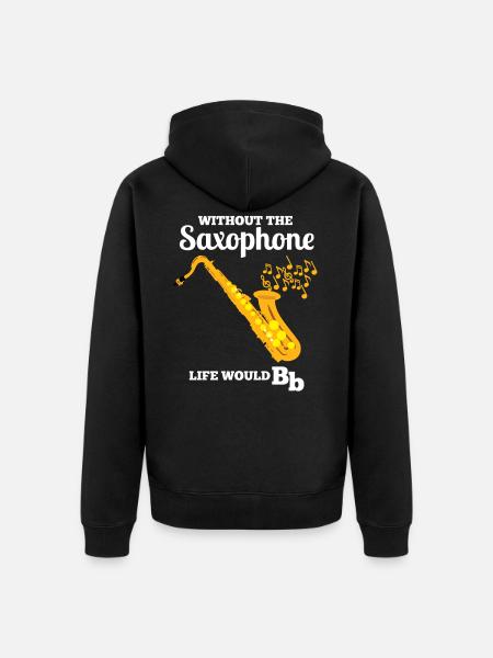 Saxophone life - Unisex Premium Organic Zip Hoodie - black