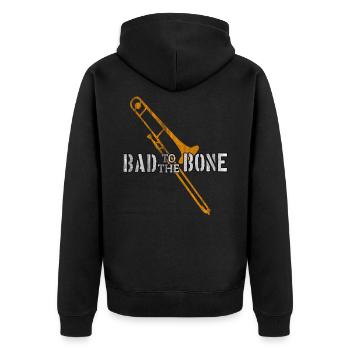Trombone - Veste à capuche bio Premium Unisexe - noir - Dos - Nico (187cm)