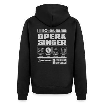 Chanteur Opéra - Veste à capuche bio Premium Unisexe - noir - Dos - Nico (187cm)