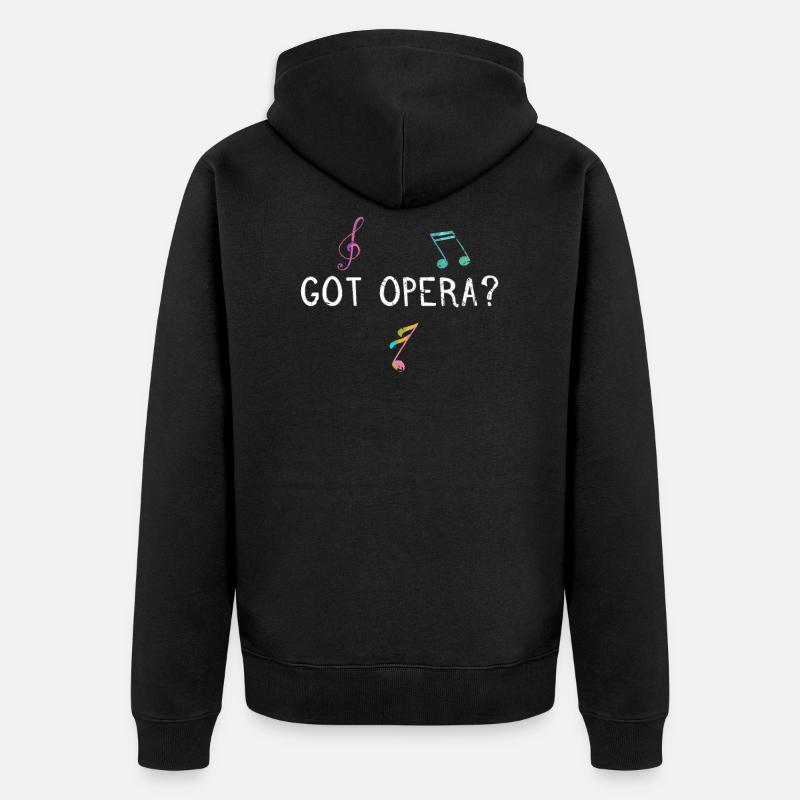 Oper - Unisex Premium Bio Zip Hoodie - Schwarz