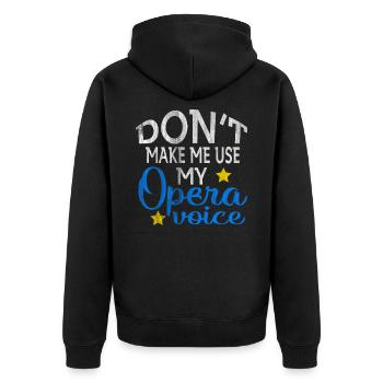 Voix de l’opéra - Veste à capuche bio Premium Unisexe - noir - Dos - Nico (187cm)