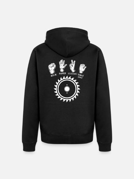 Carpenter saw - Unisex Premium Organic Zip Hoodie - black