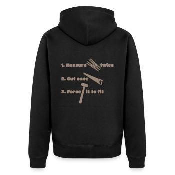 Artisanat de charpentier - Veste à capuche bio Premium Unisexe - noir - Dos - Nico (187cm)