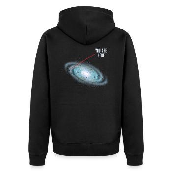 Système solaire astronomie - Veste à capuche bio Premium Unisexe - noir - Dos - Nico (187cm)