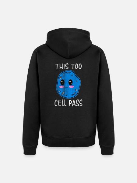 Biology cell - Unisex Premium Organic Zip Hoodie - black