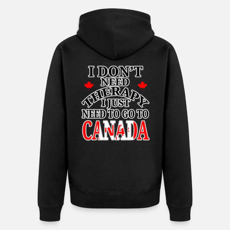Kanada Auszeit - Unisex Premium Bio Zip Hoodie - Schwarz