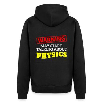 Physics physicist - Unisex Premium Organic Zip Hoodie - black - Back - Nico (187cm)