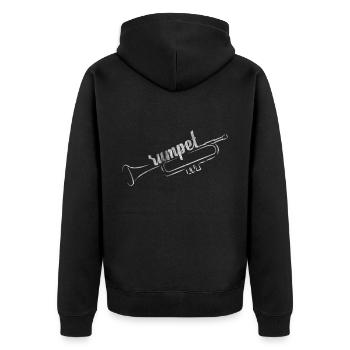 Trompette trompette - Veste à capuche bio Premium Unisexe - noir - Dos - Nico (187cm)
