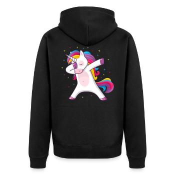 Dabbing Unicorn Dabbing Unicorn Gift Idea - Veste à capuche bio Premium Unisexe - noir - Dos - Nico (187cm)