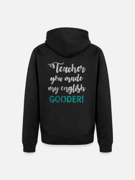Professeur d'anglais langue étrangère - Veste à capuche bio Premium Unisexe - noir