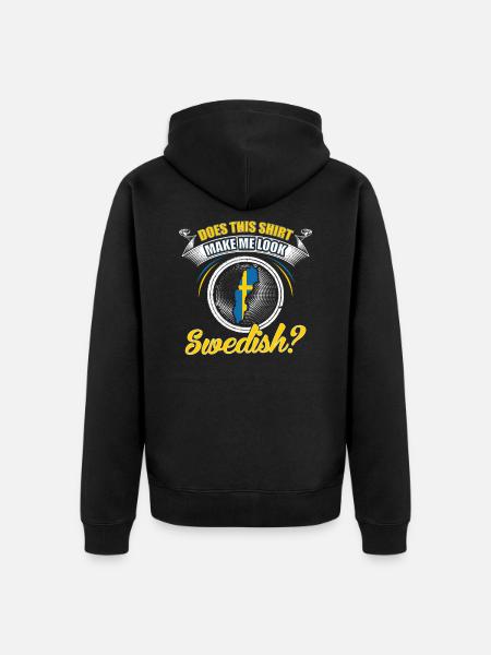 Schweden - Unisex Premium Bio Zip Hoodie - Schwarz