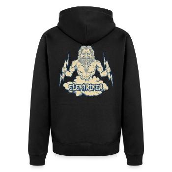 électricien - Veste à capuche bio Premium Unisexe - noir - Dos - Nico (187cm)