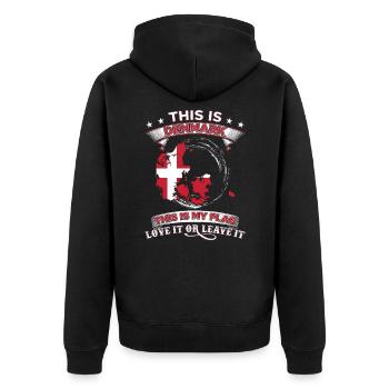 Danemark - Veste à capuche bio Premium Unisexe - noir - Dos - Nico (187cm)