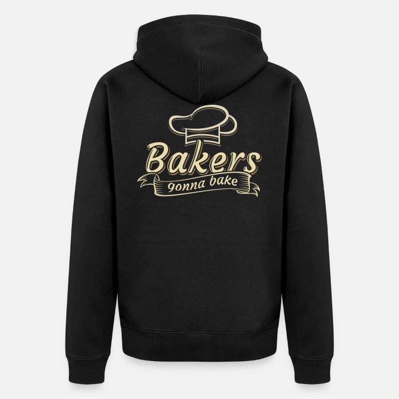 Bäcker - Unisex Premium Bio Zip Hoodie - Schwarz