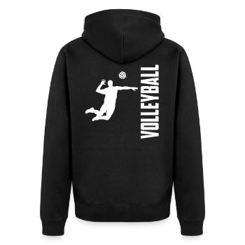 Volleyball volleyball sport - Veste à capuche bio Premium Unisexe - noir - Dos - Nico (187cm)