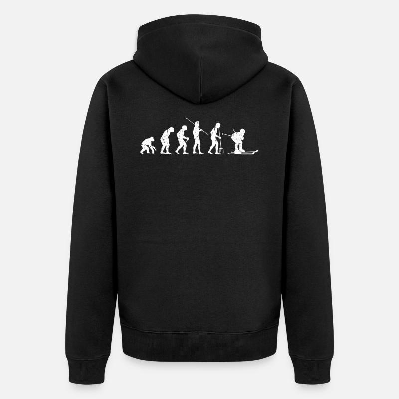 Evolution Ski - Veste à capuche bio Premium Unisexe - noir
