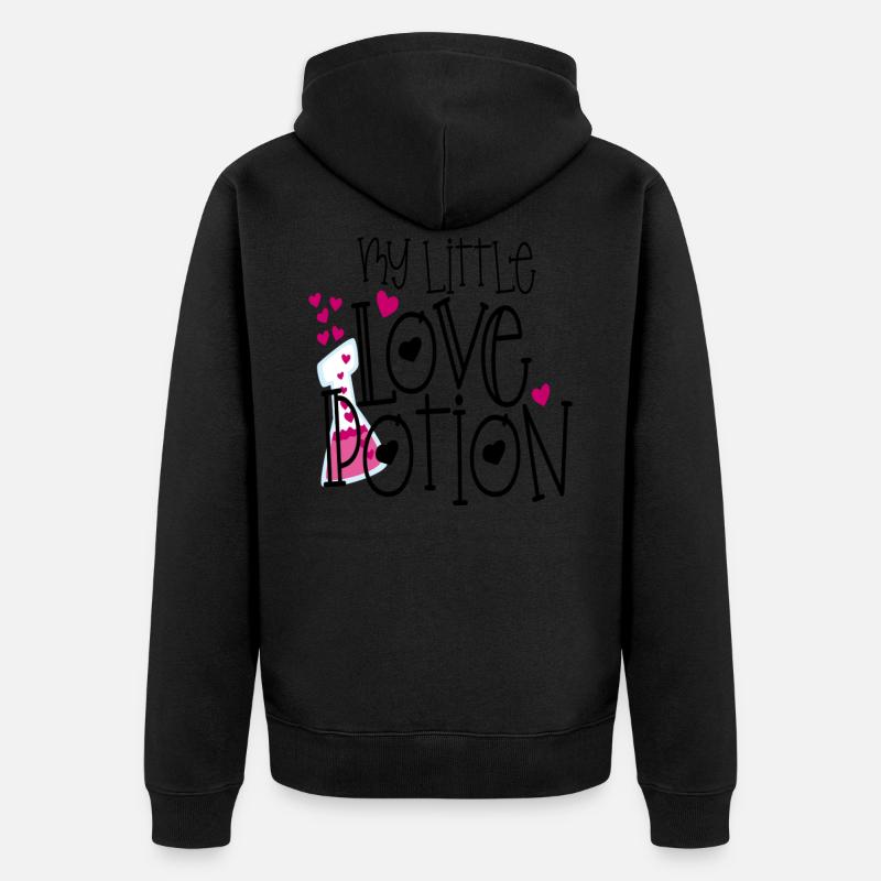 Cadeau d'amour Saint Valentin - Veste à capuche bio Premium Unisexe - noir