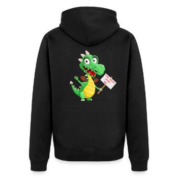 Bonne humeur dragon - Veste à capuche bio Premium Unisexe - noir - Dos - Nico (187cm)