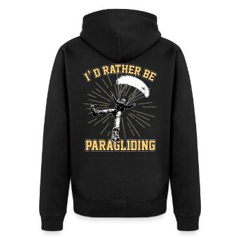 Parapente Parapente - Veste à capuche bio Premium Unisexe - noir - Dos - Nico (187cm)