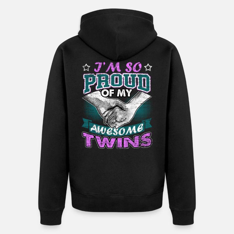 Gemini Gemini - Unisex Premium Organic Zip Hoodie - black