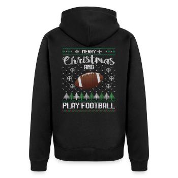 Joyeux Noël et cadeau de football américain - Veste à capuche bio Premium Unisexe - noir - Dos - Nico (187cm)