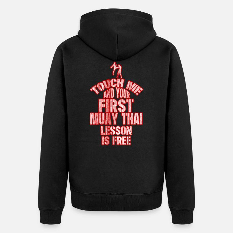 Cours de Muay Thai - Veste à capuche bio Premium Unisexe - noir