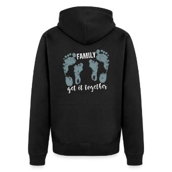 Cohésion familiale - Veste à capuche bio Premium Unisexe - noir - Dos - Nico (187cm)
