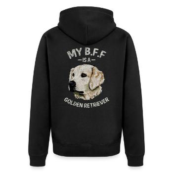 Amant de chien Golden Retriever - Veste à capuche bio Premium Unisexe - noir - Dos - Nico (187cm)