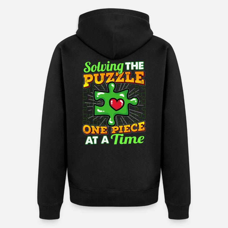 Pièce de puzzle - Veste à capuche bio Premium Unisexe - noir