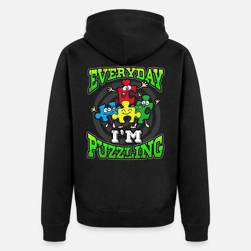 Puzzle puzzle - Veste à capuche bio Premium Unisexe - noir